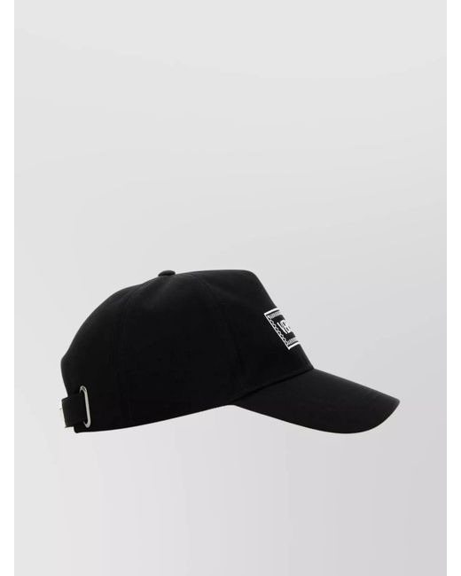 Versace Black Cotton Baseball Cap for men