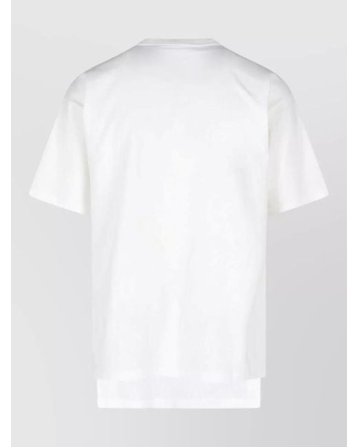 Maison Margiela White Crew Neck Short Sleeve Jersey Top for men