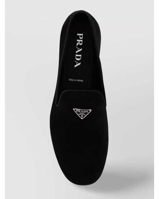 Prada Black Suede Loafers for men