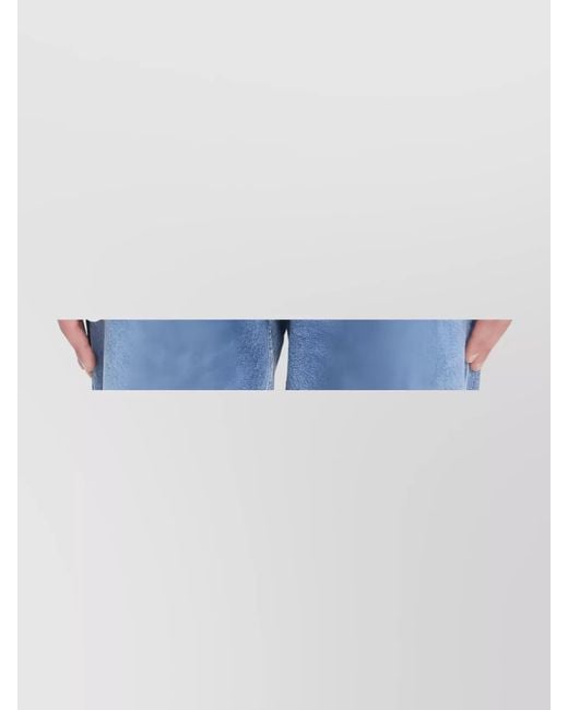 The Row Blue Cashmere V-Neck Sweater Ribbed Trims for men