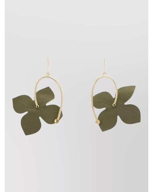 Marni Blue Floral Petal Statement Drop Earrings