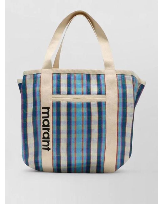 Isabel Marant Blue Darwen Striped Tote Bag