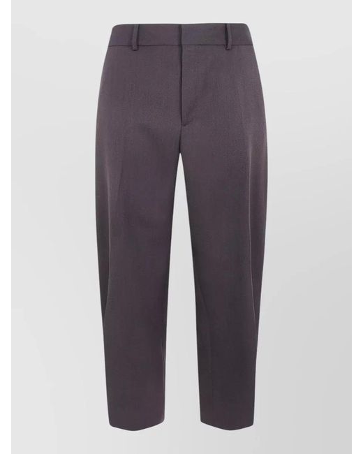 Studio Nicholson Blue Curved Leg Tailored Pant Belt Loops for men