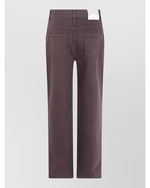 Loulou de Saison Purple Samur Straight Leg Jeans Back Pockets