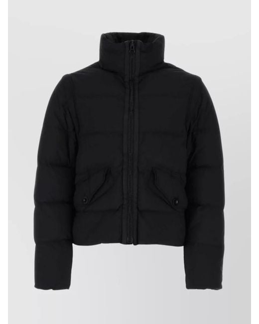 C P Company Black Down Jacket With Removable Sleeves for men