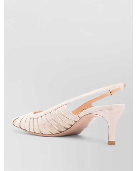 Roberto Festa Pink Kitten Heel Pointed Toe Slingback Strappy Pumps