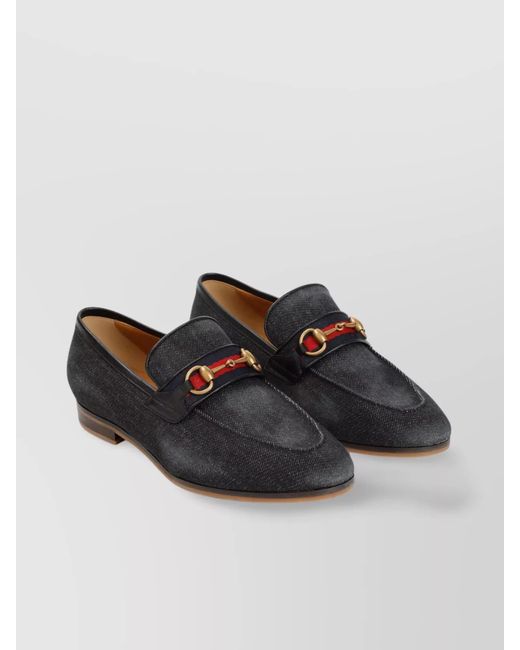Gucci Black Denim Loafers for men