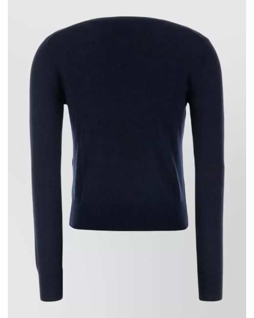 Polo Ralph Lauren Blue Wool Sweater Crew Neck Long Sleeves