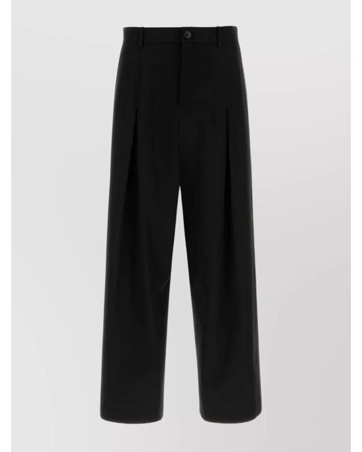 Loewe Black Cotton Wide-Leg Trousers for men