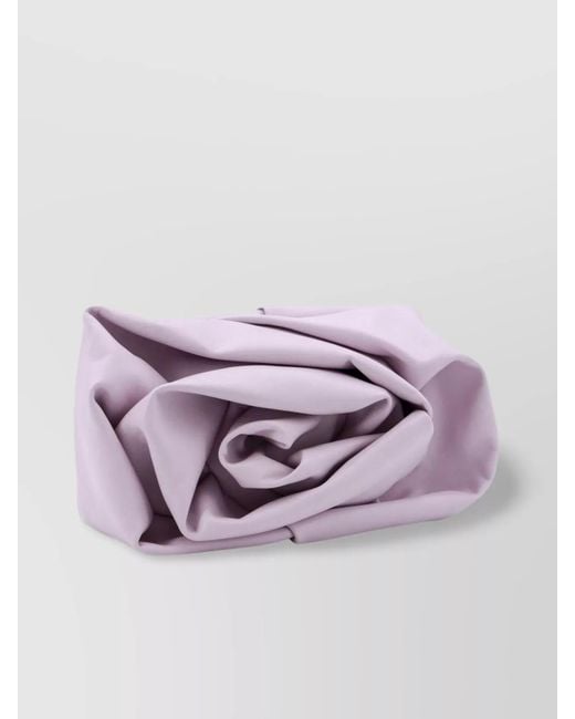 Burberry Purple Rose Frontal Leather Clutch