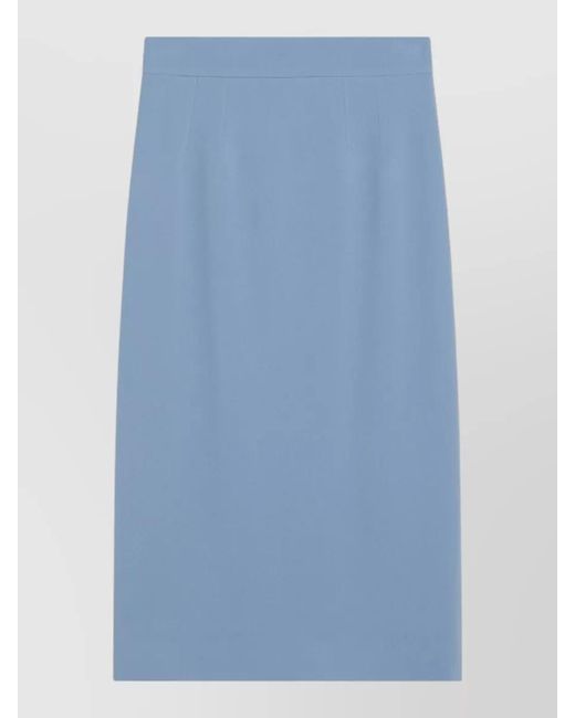 Dolce & Gabbana Blue Stretch Pencil Skirt