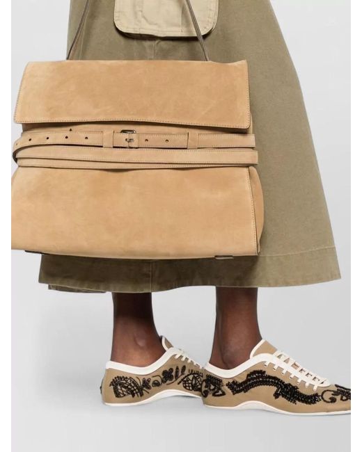 Moschino Natural Shoulder Bag Adjustable Strap Belt Detail
