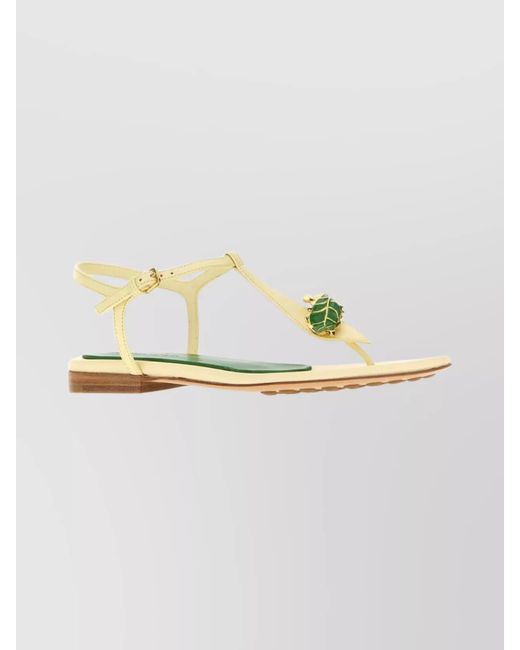 Bottega Veneta Metallic Leather Sandals