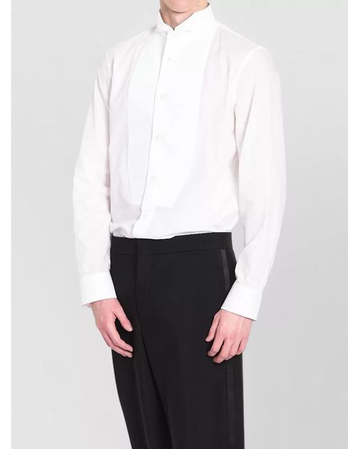 Gucci White Cotton Evening Shirt for men