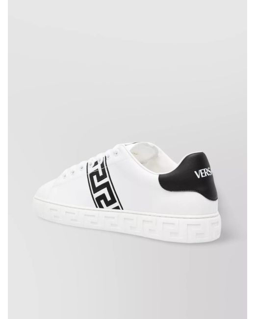 Versace Metallic Leather Low-Top Sneakers for men
