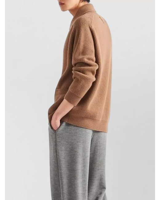 Prada Brown Cashmere Cardigan for men