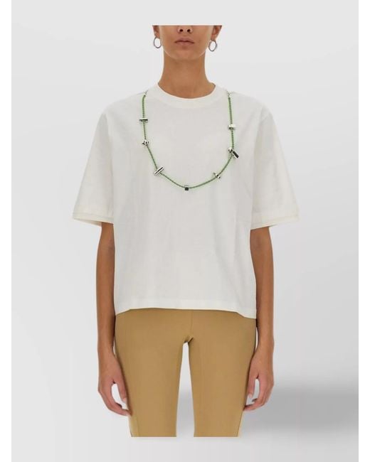 Ambush White Cotton Printed T-Shirt