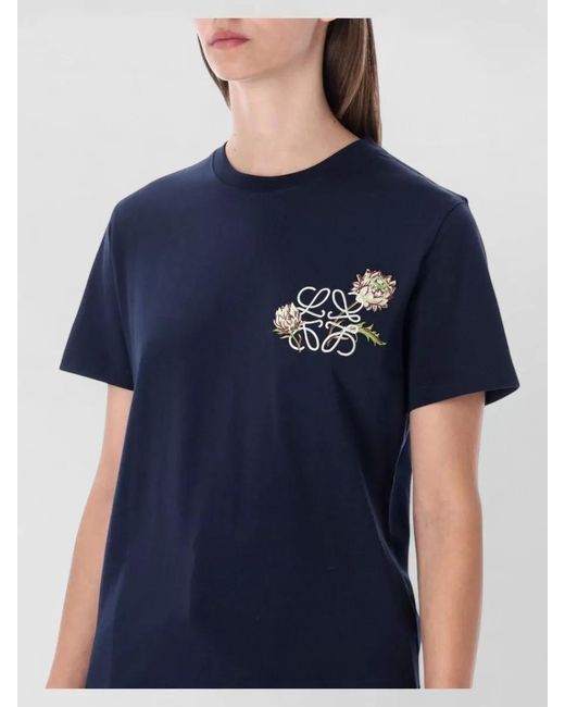 Loewe Natural Cotton Jersey Crew Neck Regular T Shirt