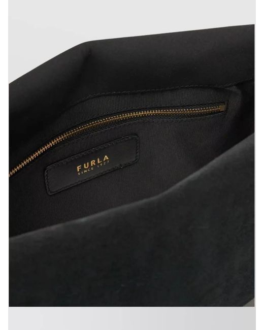 Furla Black Medium Leather Shoulder Bag