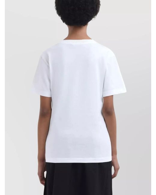 Marni White Cotton Logo Print Short Sleeve T-Shirt
