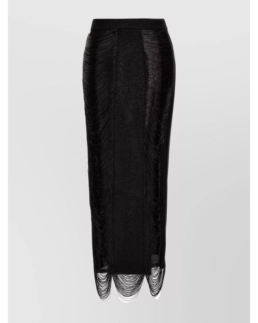 McQueen Black Maxi Skirt