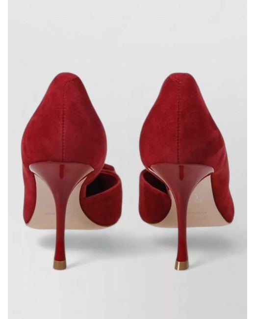 Roger Vivier Red City Dorsay Pumps 85Mm Leather Heel