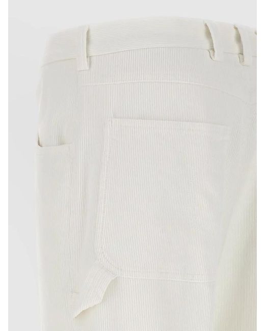Cellar Door White Thelma Pants Textured Fabric Belt Loops Pockets