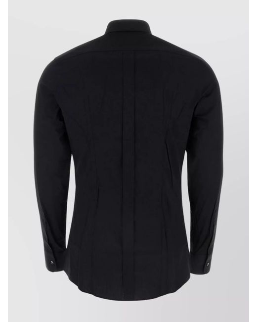 Dolce & Gabbana Blue Slim-Fit Cotton Poplin Shirt for men