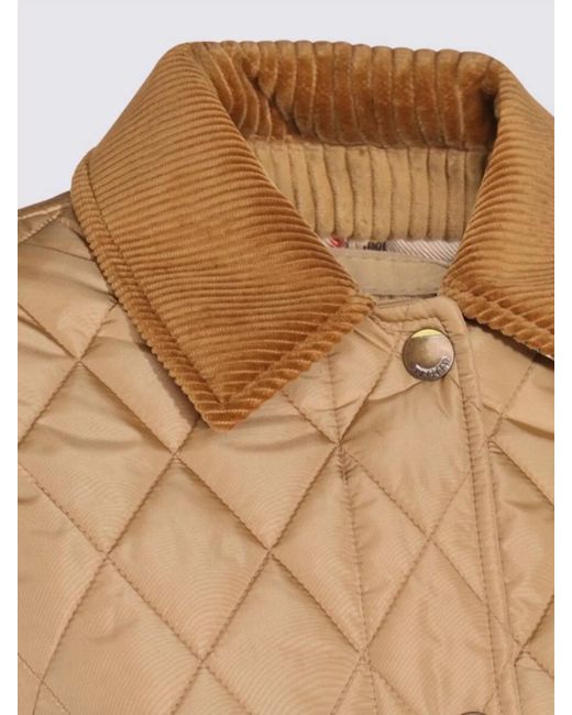 Burberry Natural Quilted Nylon Fitted Jacket