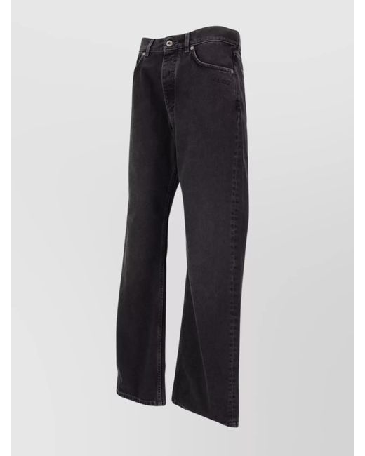 Off-White c/o Virgil Abloh Blue Cotton Wide-Leg Jeans for men