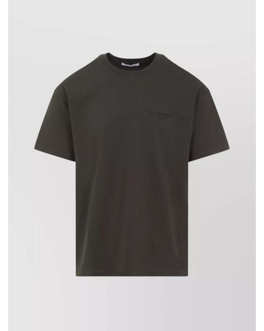Givenchy Black Logo Print Cotton T-Shirt for men
