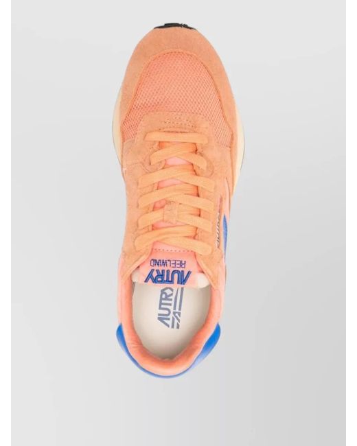 Autry Pink Suede Low-Top Sneakers for men