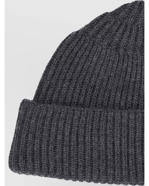 P.A.R.O.S.H. Blue Hat Ribbed Texture Folded Cuff