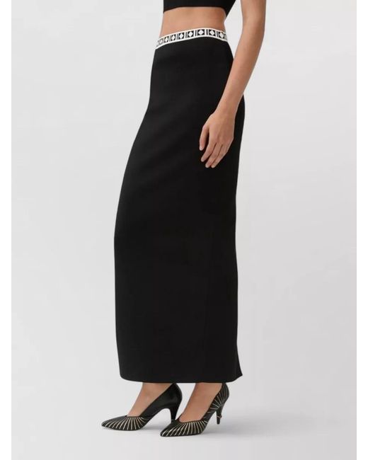 Versace Black High Waisted Maxi Knit Viscose Skirt