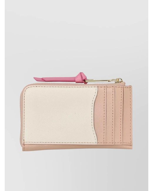 Marc Jacobs Natural Leather Two-Tone Cardholder
