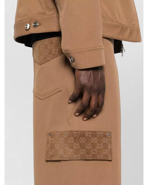 Gucci Brown Cotton Regular-Fit Cargo Shorts for men