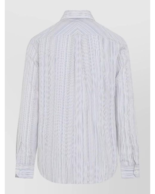 Paul Smith White Cotton Regular-Fit Stripe Shirt for men