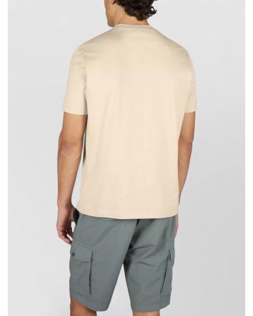 Paul & Shark Natural Jersey T Shirt Bold Embroidery Cotton for men