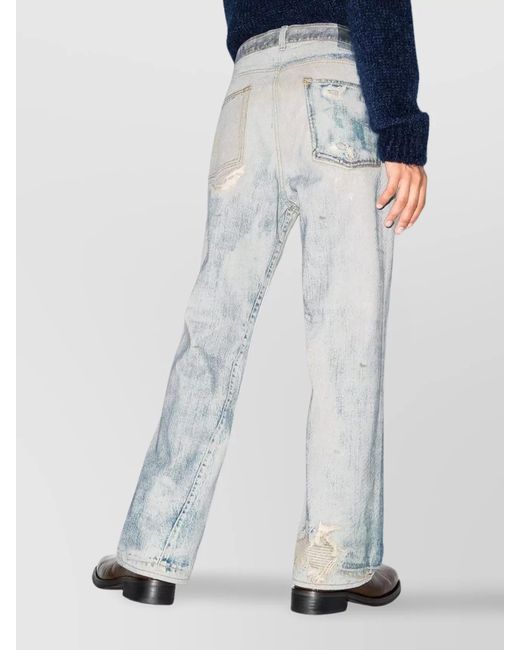 Our Legacy Blue Denim Trompe Loeil Print Wide-Leg Jeans for men