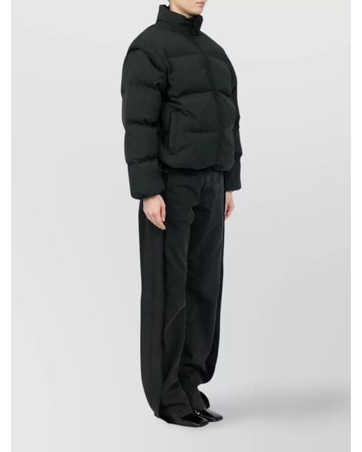 MM6 by Maison Margiela Blue Short Puffer Jacket
