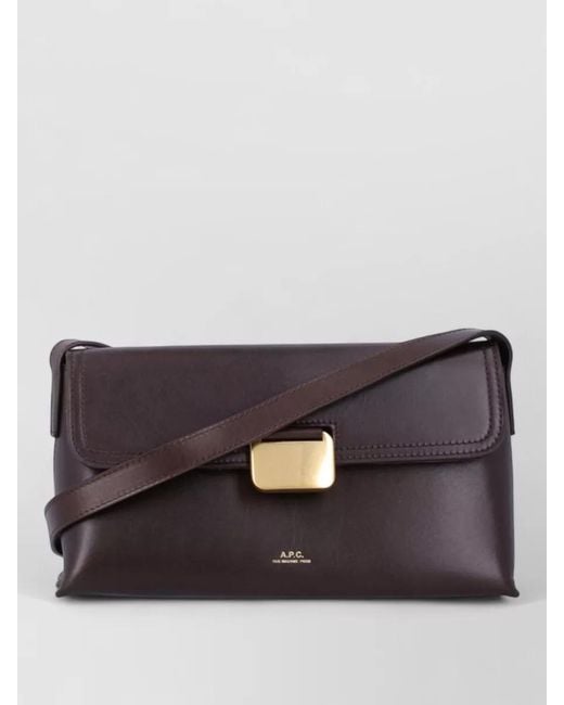 A.P.C. Gray Simone Small Clutch Bag