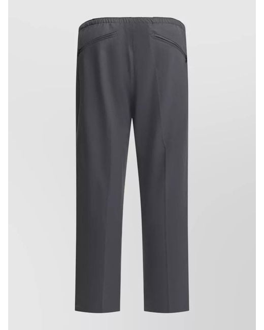 Needles Gray Cavalry Twill Straight-Leg Trousers for men