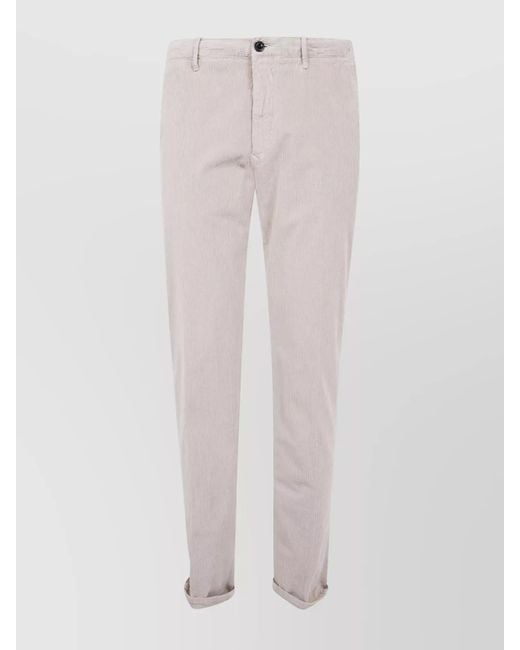 Incotex Pink Slim-Fit Cotton Trousers for men