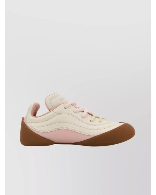 McQueen Pink Leather Low-Top Sneakers