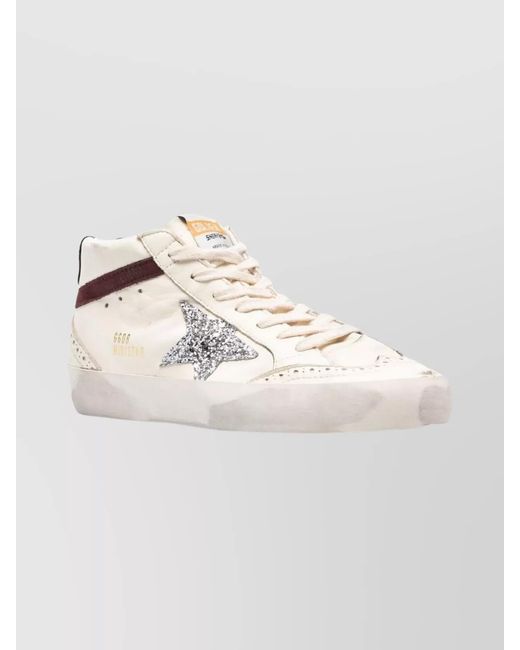 Golden Goose Deluxe Brand Natural Leather High-Top Sneakers