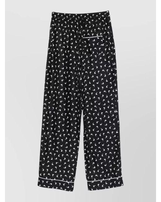 Moschino Multicolor Silk Wide-Leg Trousers
