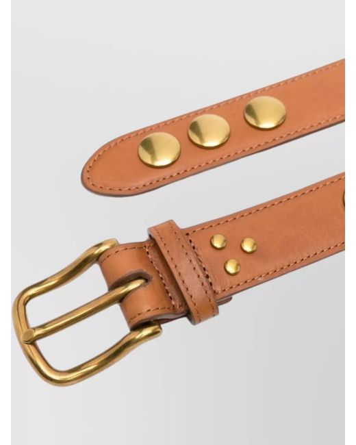 Jérôme Dreyfuss Brown Festival Calf Leather Studded Belt