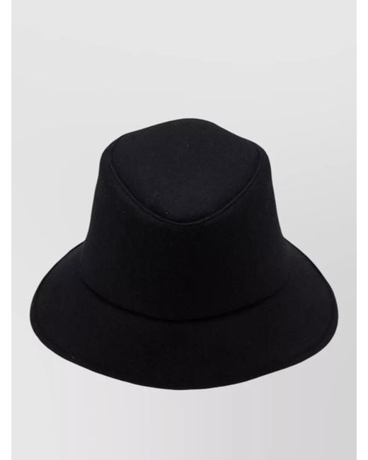 Junya Watanabe Black Wool Blend Round Crown Hat Structured