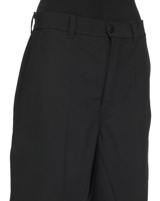 Rick Owens Black Tailored Shorts Belt Loops Side Pockets