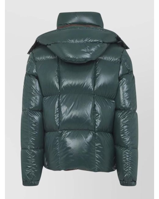 Moncler Green Down Quilted Hooded Puffer Jacket for men